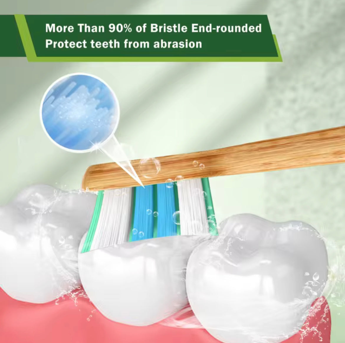 10 Pack Bamboo Electric Toothbrush Heads, Eco-Friendly Toothbrush Refills SWISSTHETIC® Compatible with Philips Sonicare