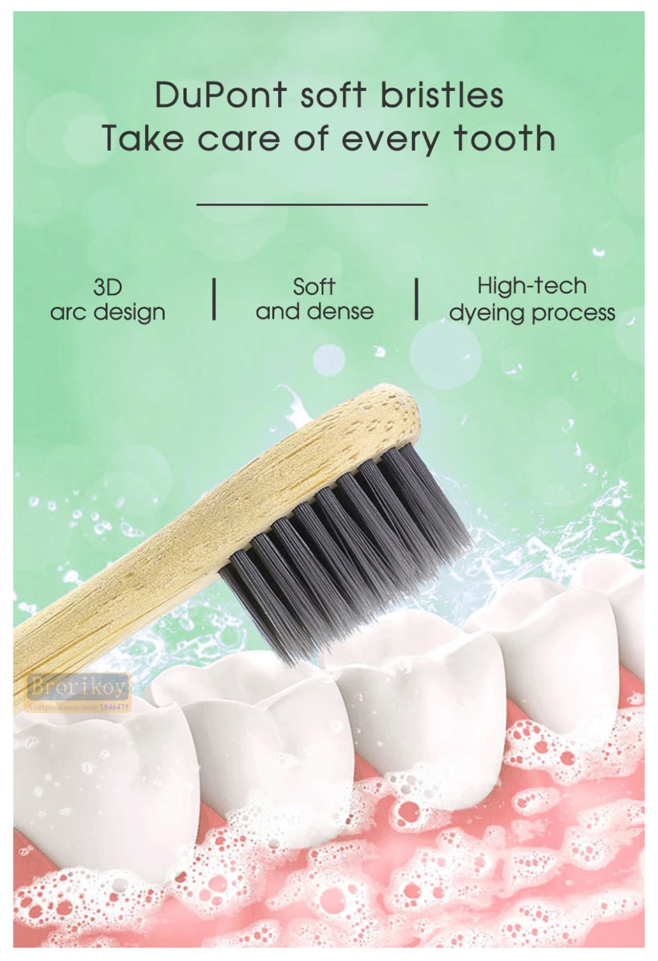 Eco-Friendly Bamboo Electric Sonic Toothbrush SWISSTHETIC®